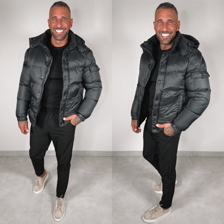 Basic Short Winterjacket - black