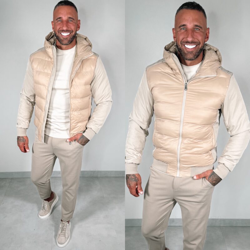 Padded Body Jacket - Beige