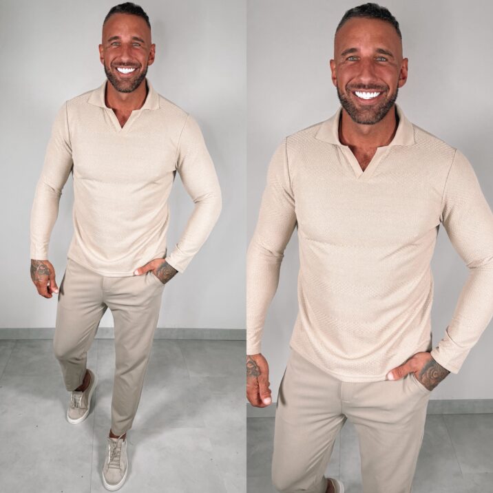 Tricot V Longsleeve - Beige