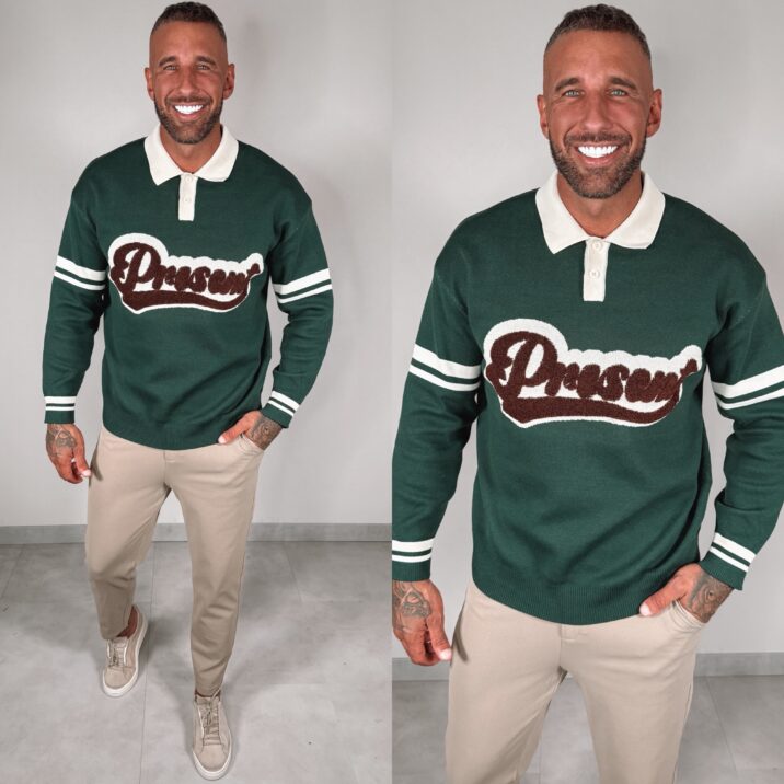 Present Baseball Sweater - Green