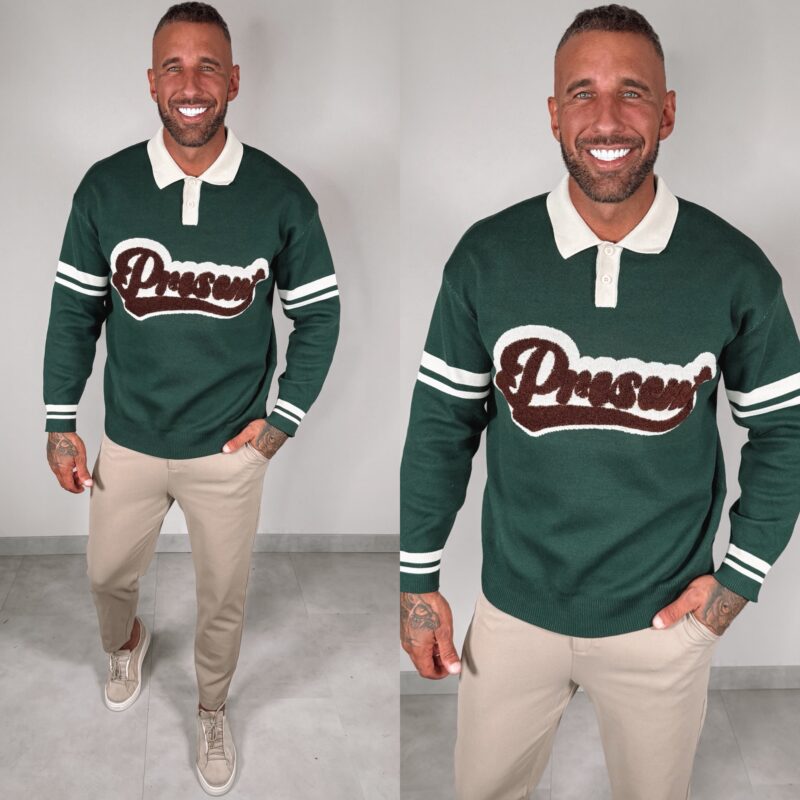 Present Baseball Sweater - Green