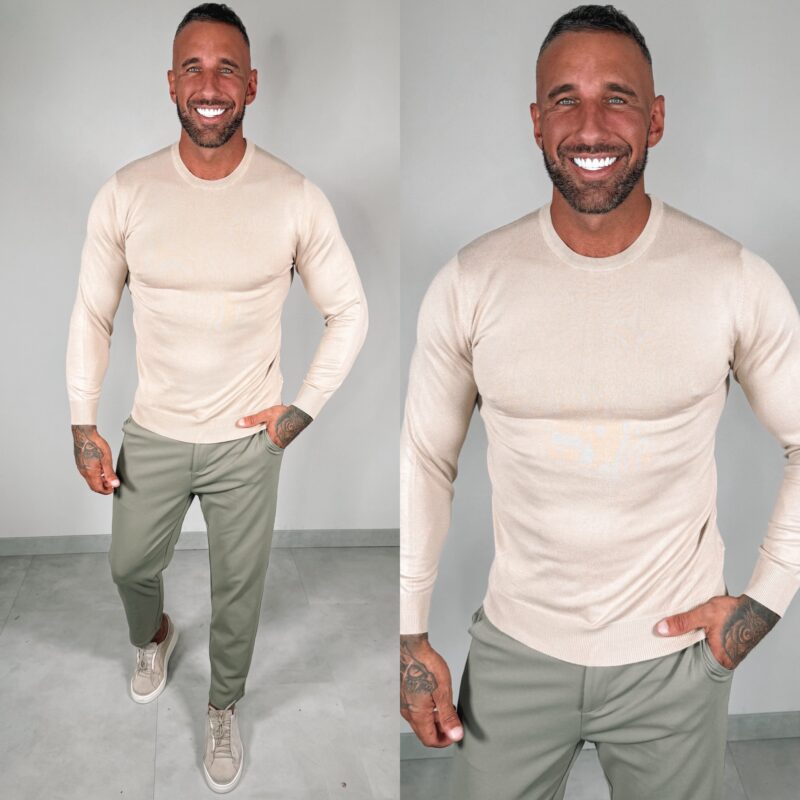 Basic Knit Sweater - Beige