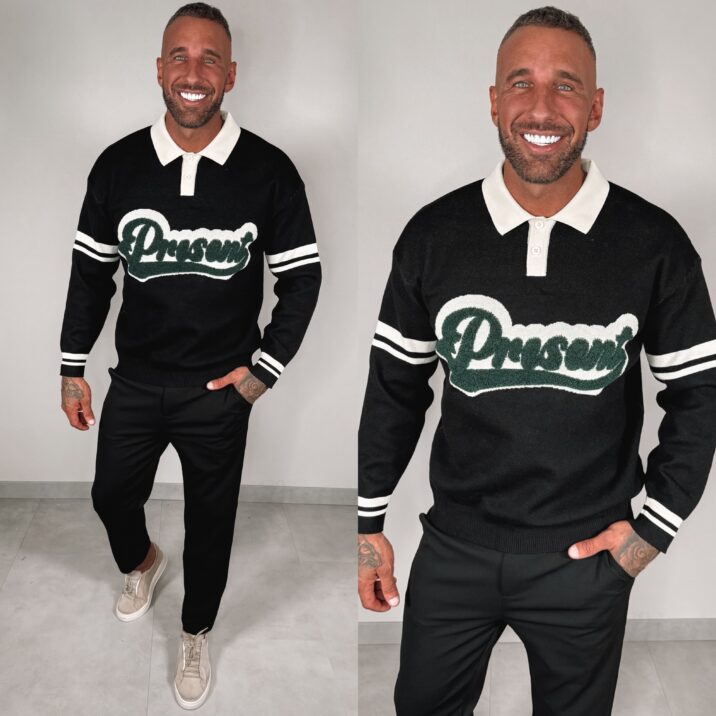 Present Baseball Sweater - Black