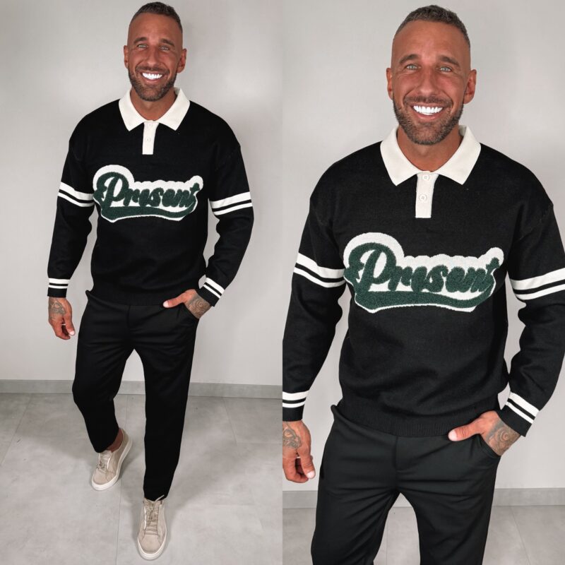 Present Baseball Sweater - Black