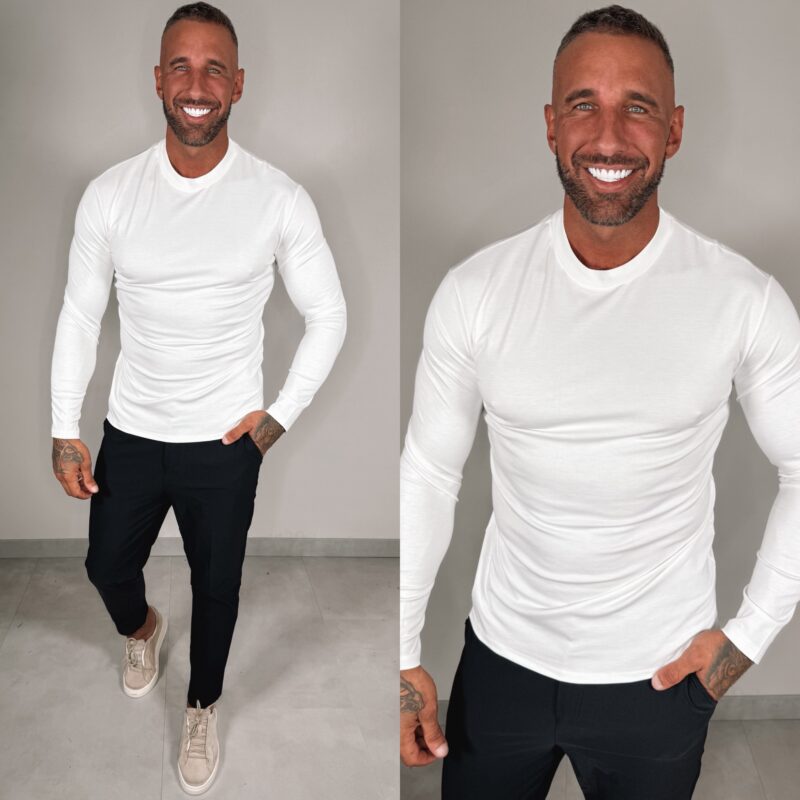 Longsleeve Glans Shirt - White (Pre-Order Vrijdag)