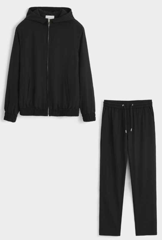 Hooded Tech suit - Black