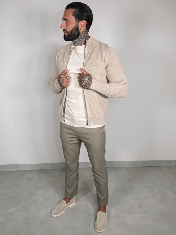 Zip up Vest - Beige