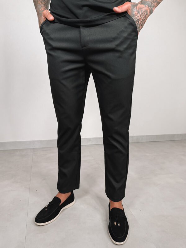 Stretch Zipper Pantalon - Black
