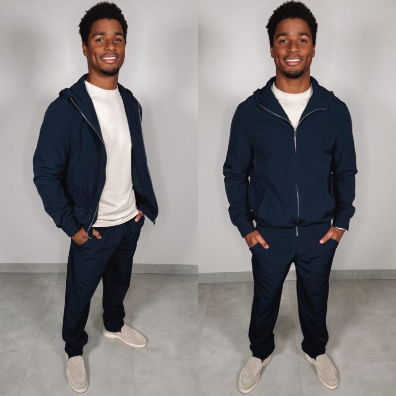 Hooded Tech suit - Navy
