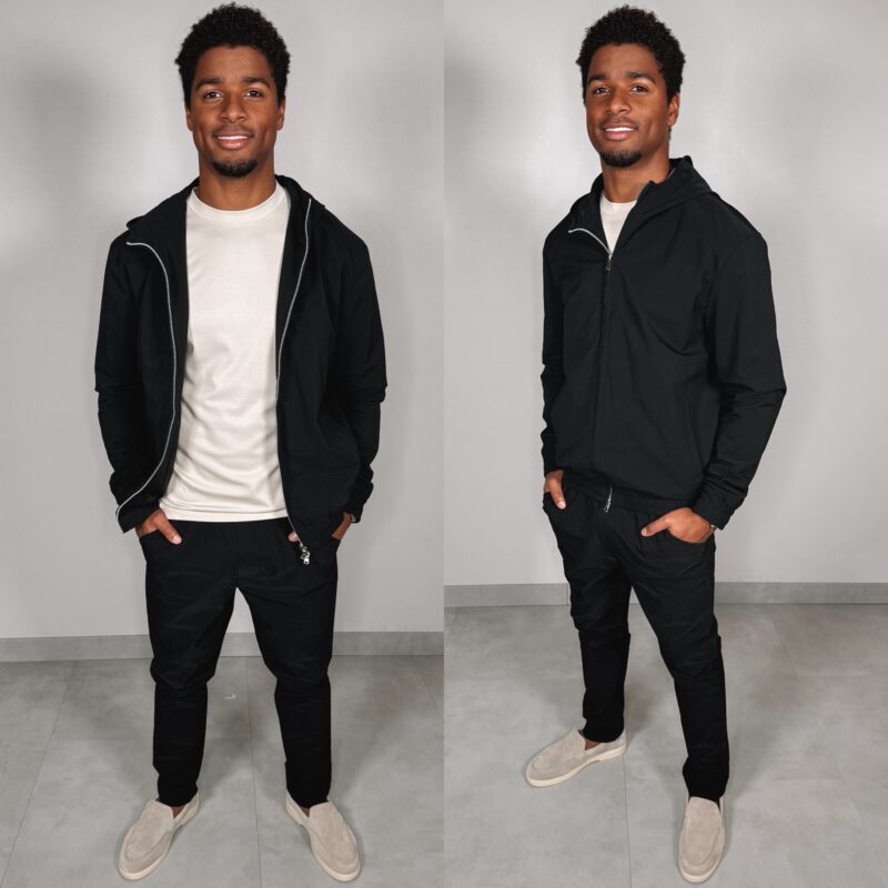 Manilo Hoody Tech suit - Black