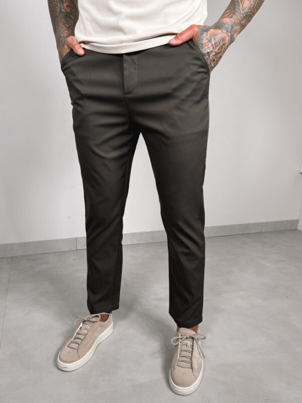 Stretch Zipper Pantalon - Brown