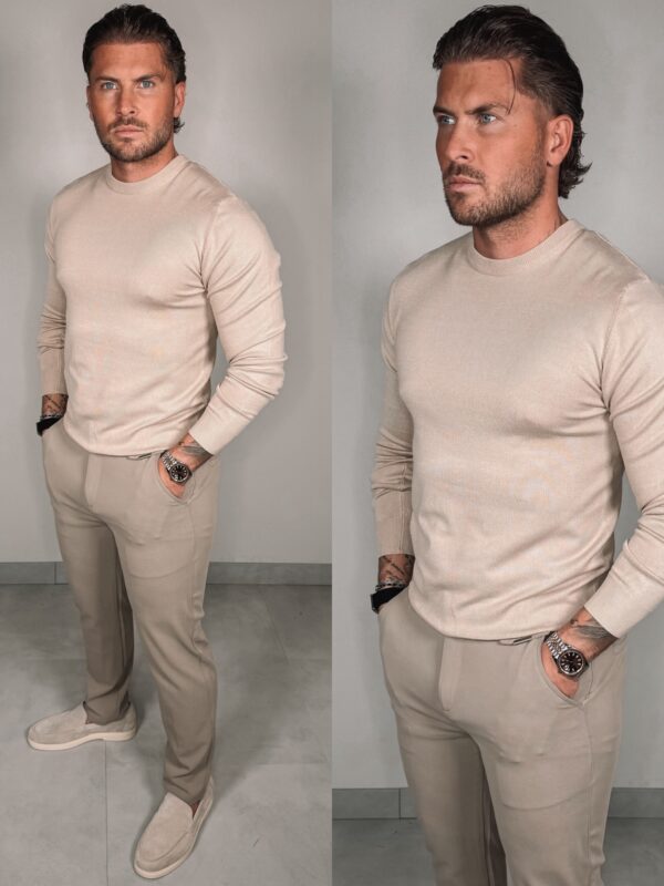 Basic Knit Sweater - Beige