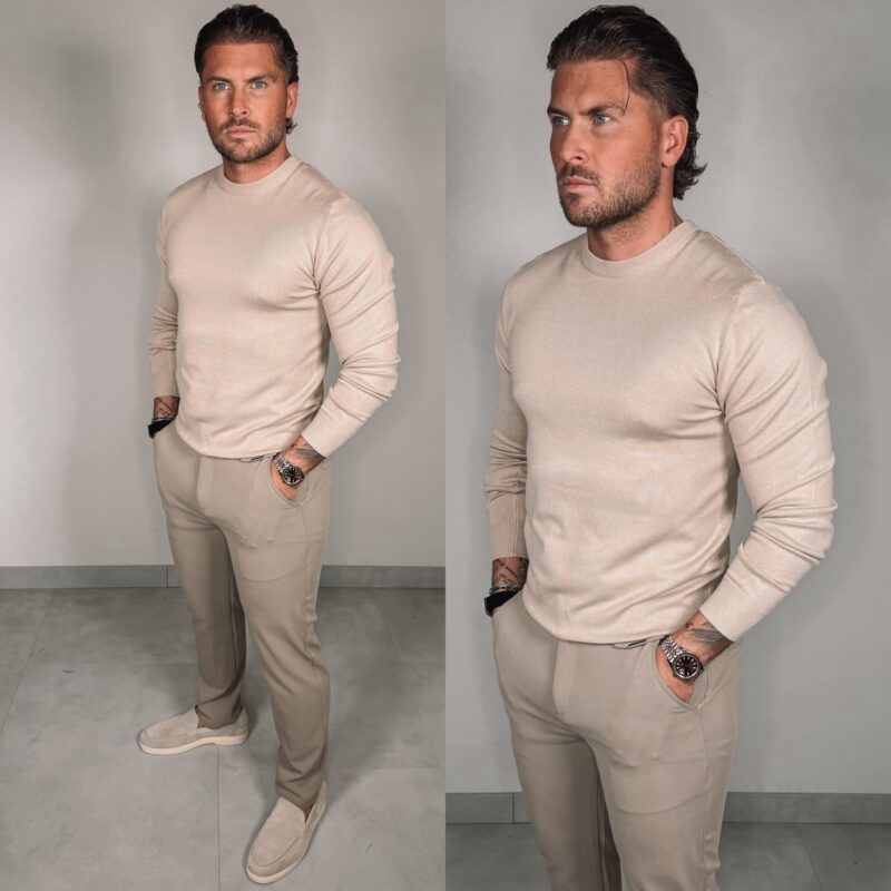 Basic Knit Sweater - Beige