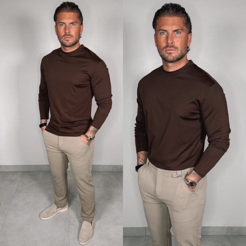 Longsleeve Glans Shirt - Choco