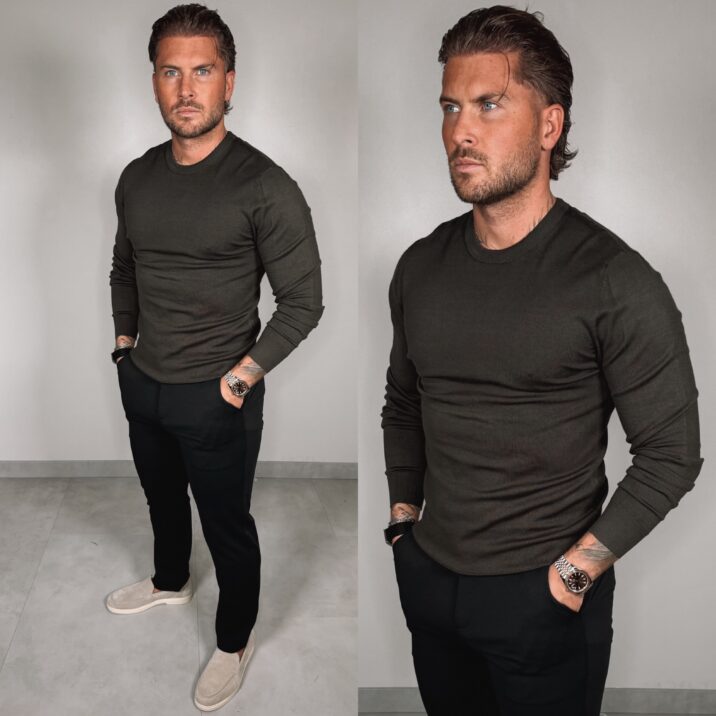 Basic Knit Sweater - Green