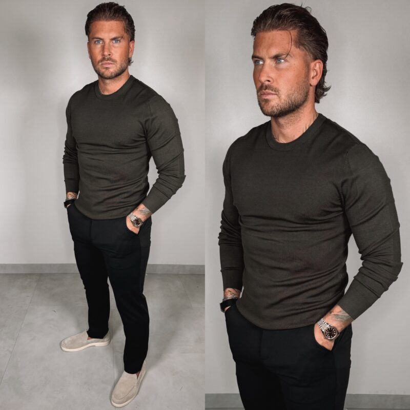 Basic Knit Sweater - Green