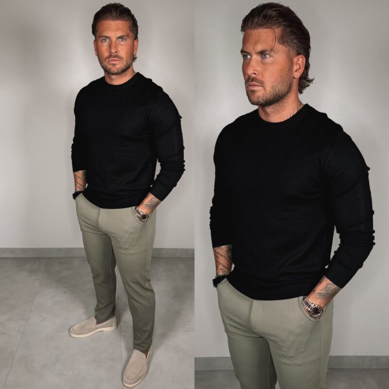 Basic Knit Sweater - Black
