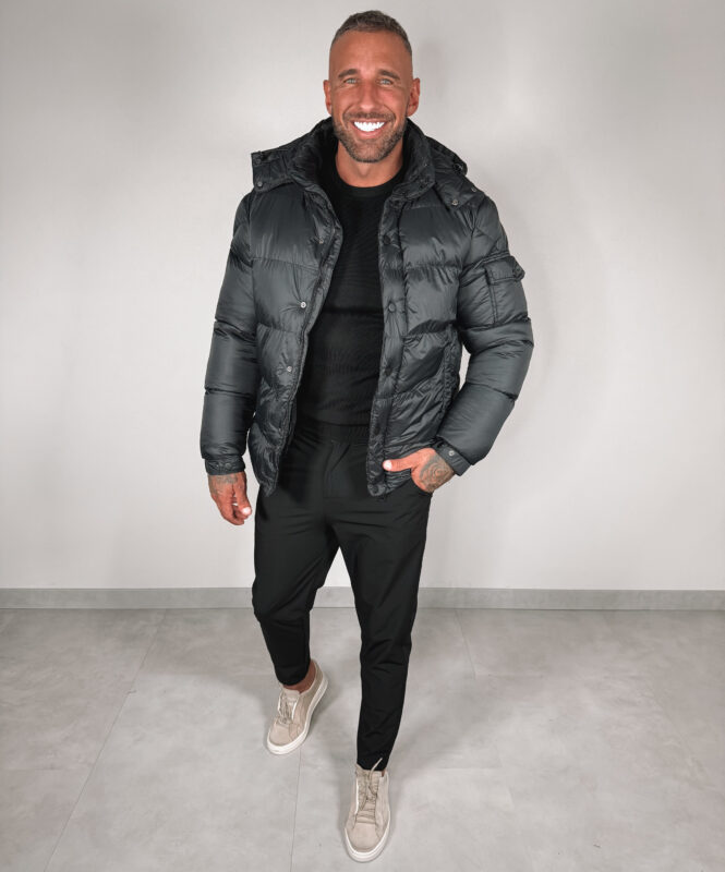 Basic Short Winterjacket - black