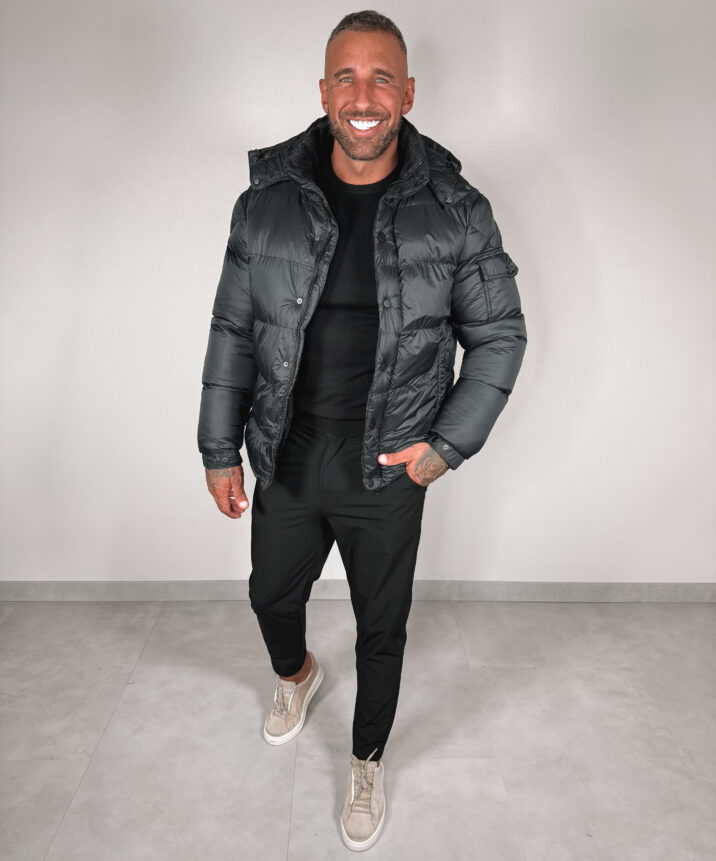 Basic Short Winterjacket - black