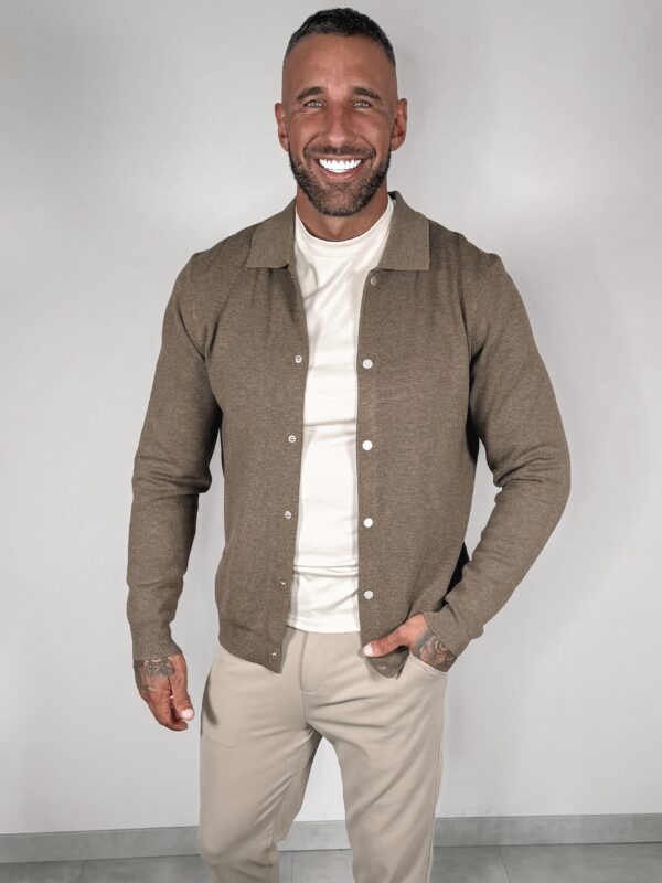 Button Vest - Brown