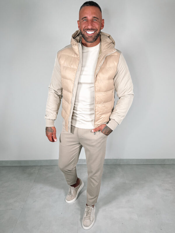 Padded Body Jacket - Beige