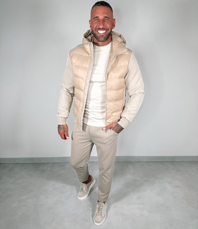 Padded Body Jacket - Beige