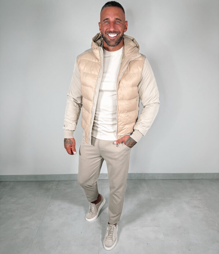 Padded Body Jacket - Beige