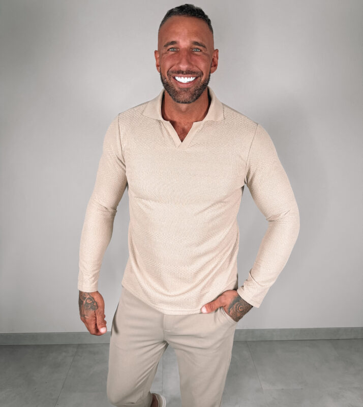 Tricot V Longsleeve - Beige