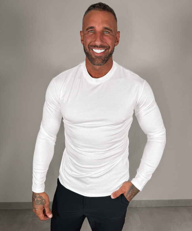 Longsleeve Glans Shirt - White (Pre-Order Vrijdag)