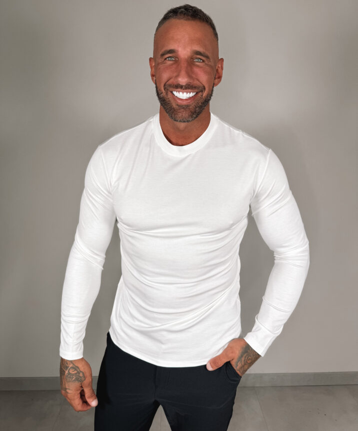 Longsleeve Glans Shirt - White (Pre-Order Vrijdag)