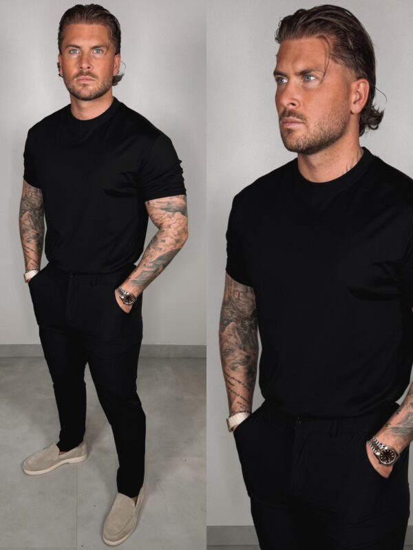 IMG_1571 Slim-Fit Glans T-Shirt - Black