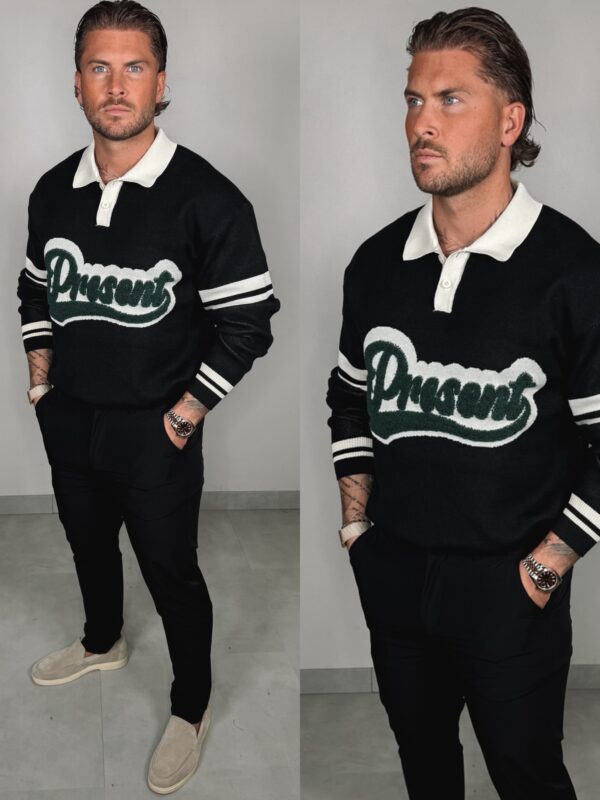 Present Baseball Sweater - Black