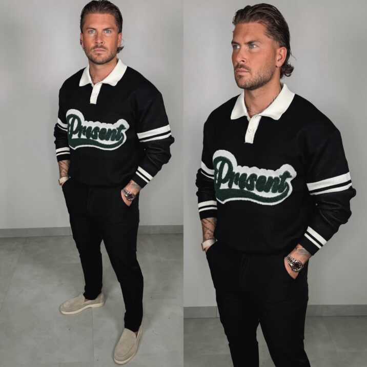 Present Baseball Sweater - Black