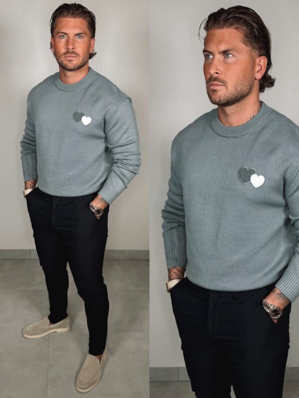 Hearts Sweater - Grey