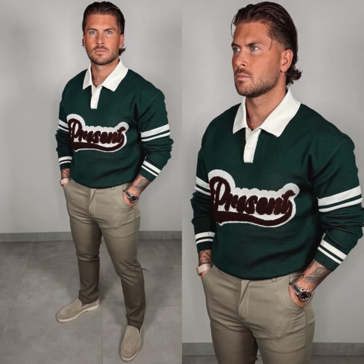 Present Baseball Sweater - Green