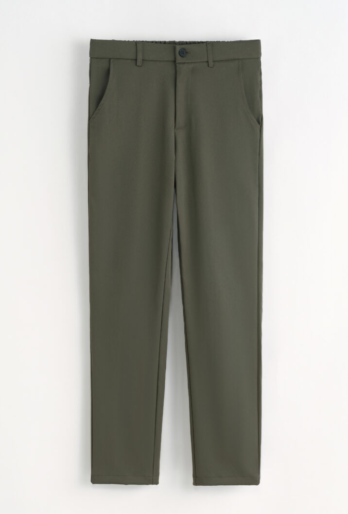 Stretch Zipper Pantalon - Khaki