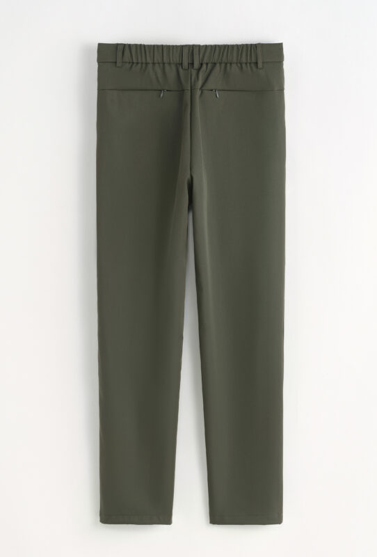 Stretch Zipper Pantalon - Khaki