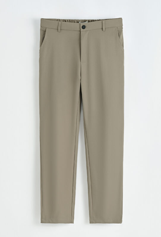 Stretch Zipper Pantalon - Beige