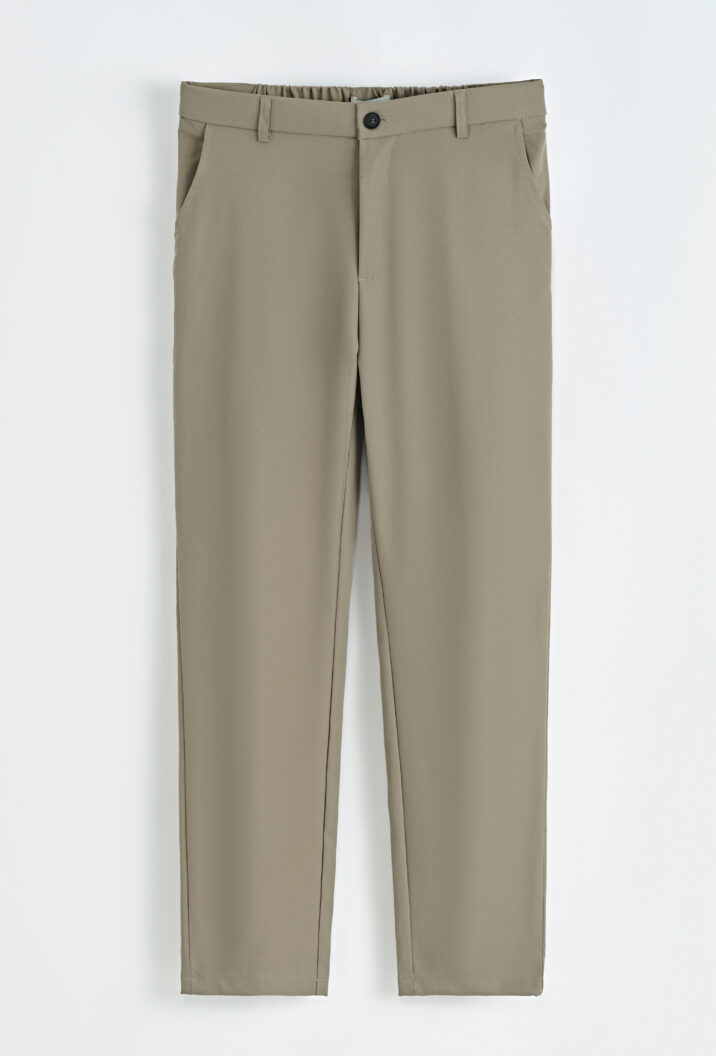 Stretch Zipper Pantalon - Beige