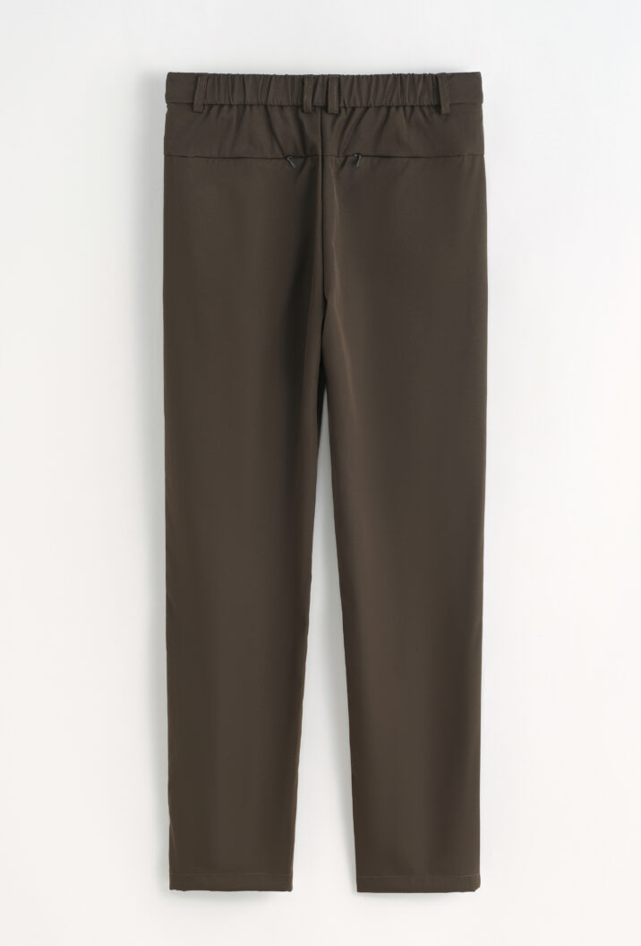 Stretch Zipper Pantalon - Brown