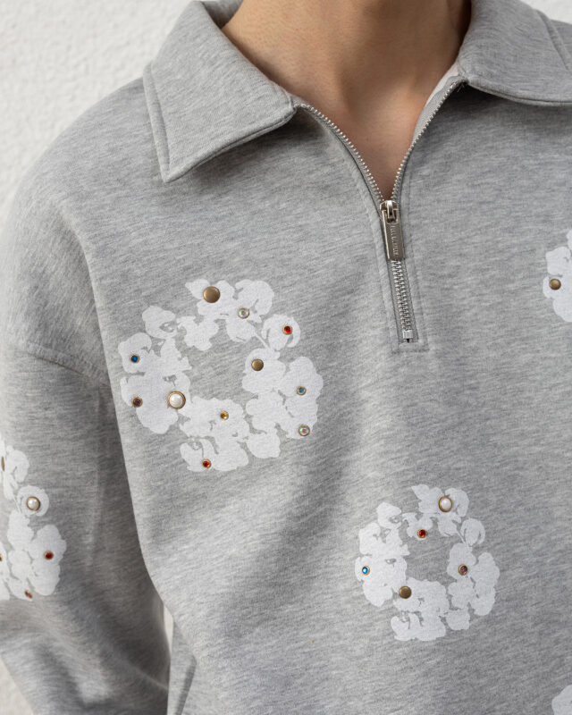 Inspired Flower Joggingsuit - Polo Grey