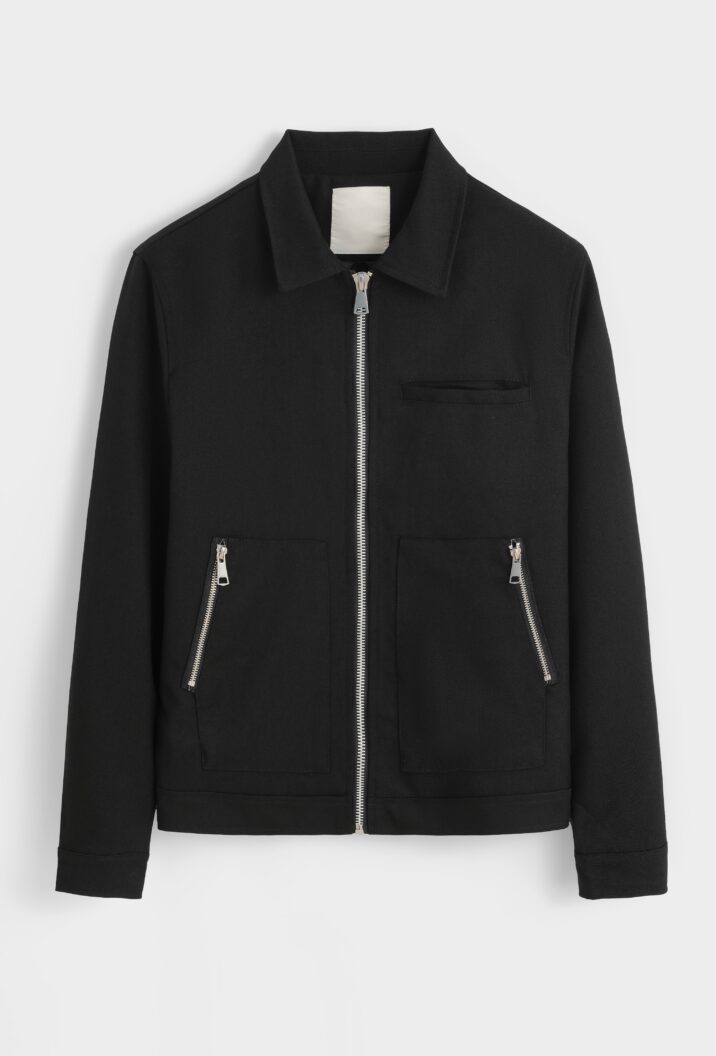 Elastische Zipper Suit - Black