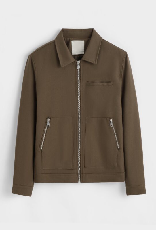 Elastische Zipper Suit - Choco