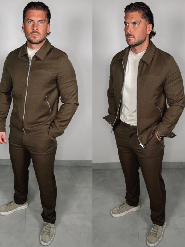 IMG_1507 Elastische Zipper Suit - Choco