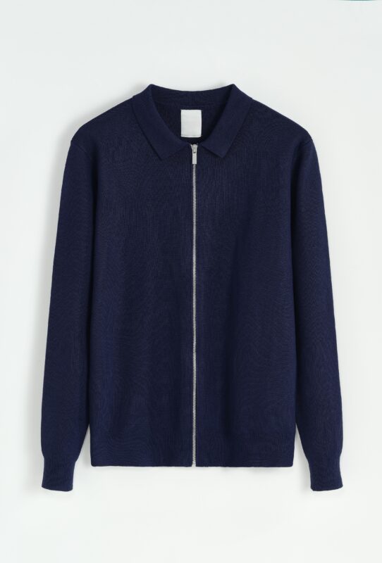 Knitted Overshirt - Navy