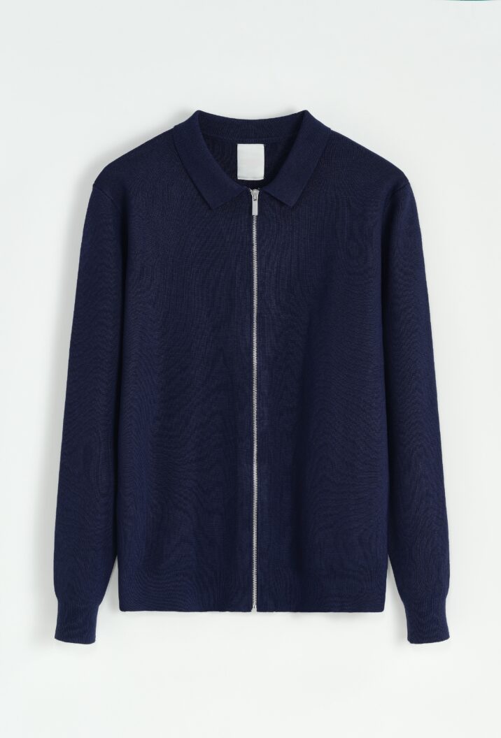 Knitted Overshirt - Navy