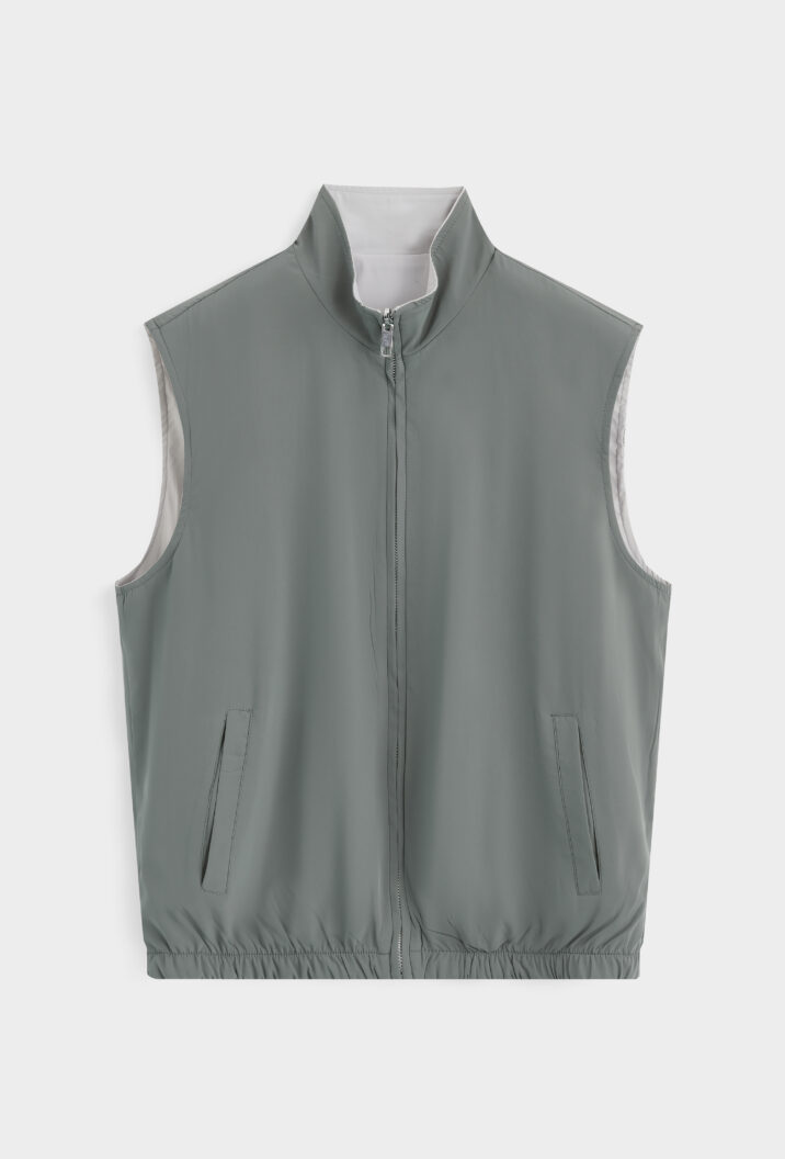 The New Reversible Bodywarmer - Khaki/Beige