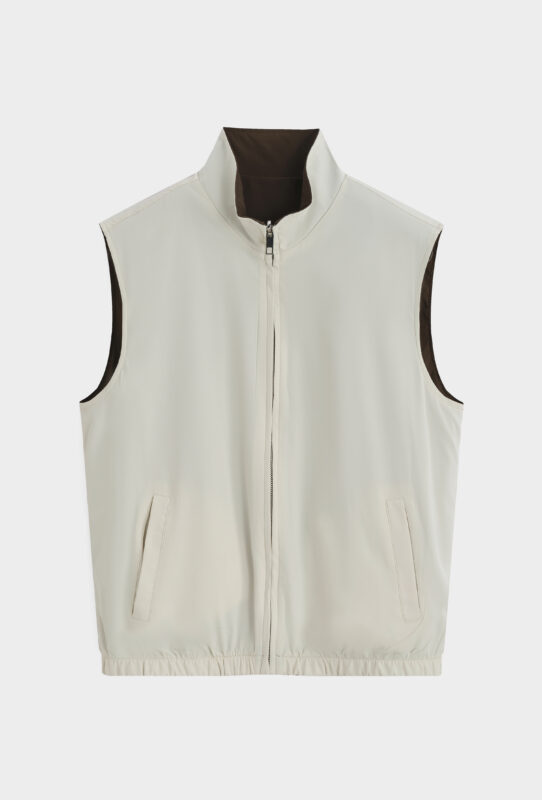 The New Reversible Bodywarmer - Choco/Beige