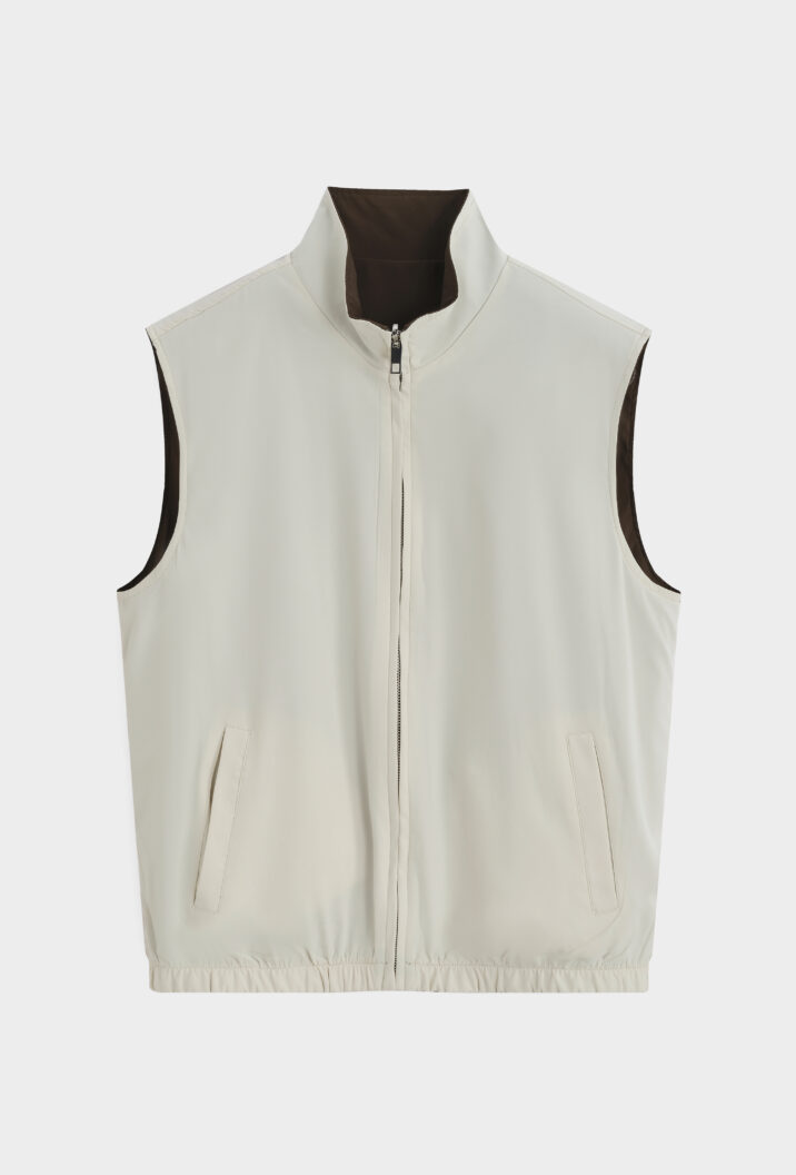 The New Reversible Bodywarmer - Choco/Beige