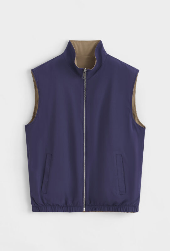 The New Reversible Bodywarmer - Navy/Camel